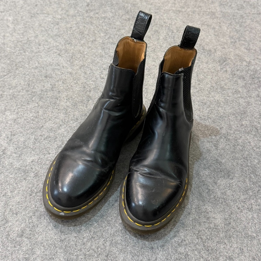 Dr. Martens Smooth Black Leather The Original Chelsea Ankle Boots Size 7 ,Mens 6
